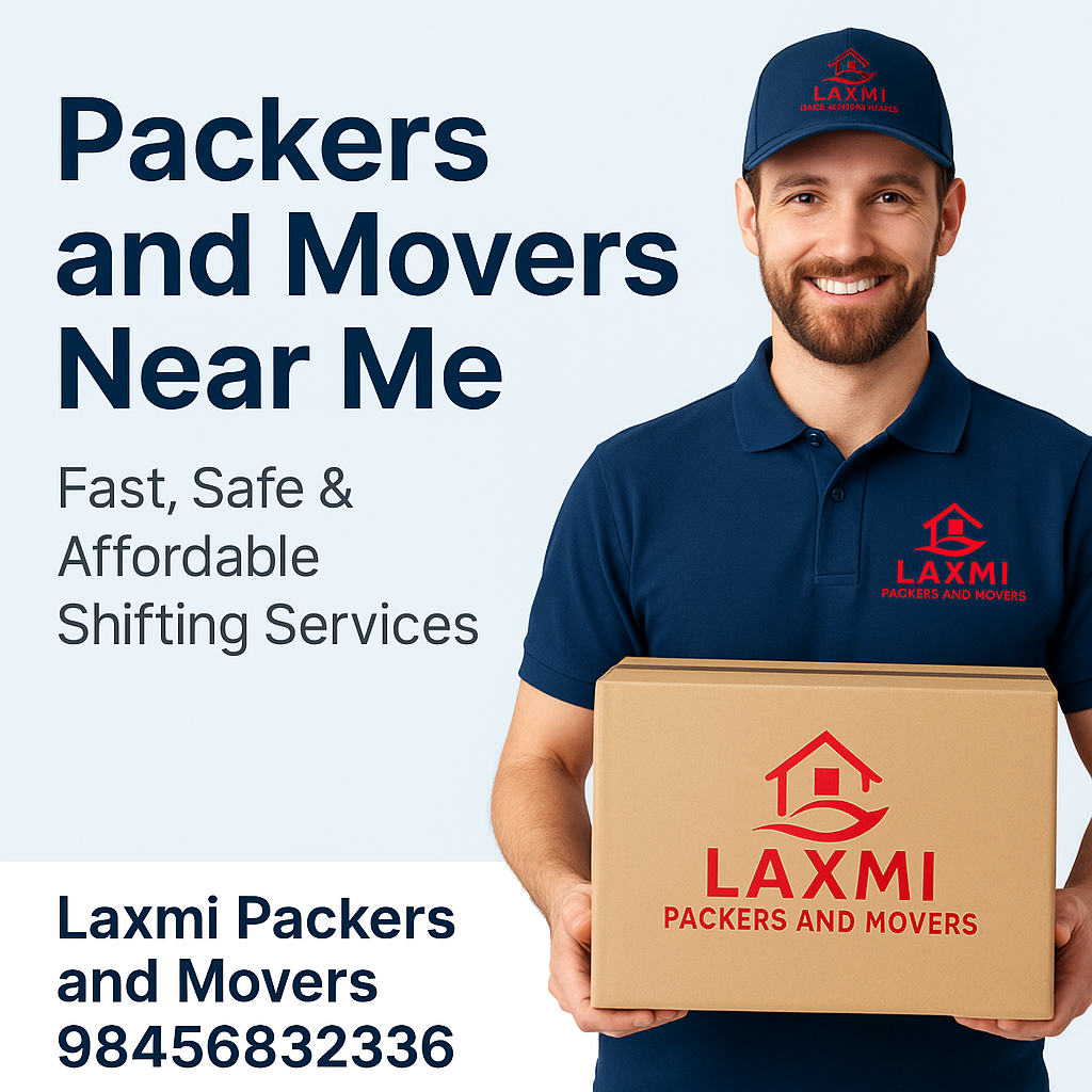 Professional Packers and Movers Bangalore | Laxmi Packers and Movers Logo on Boxes