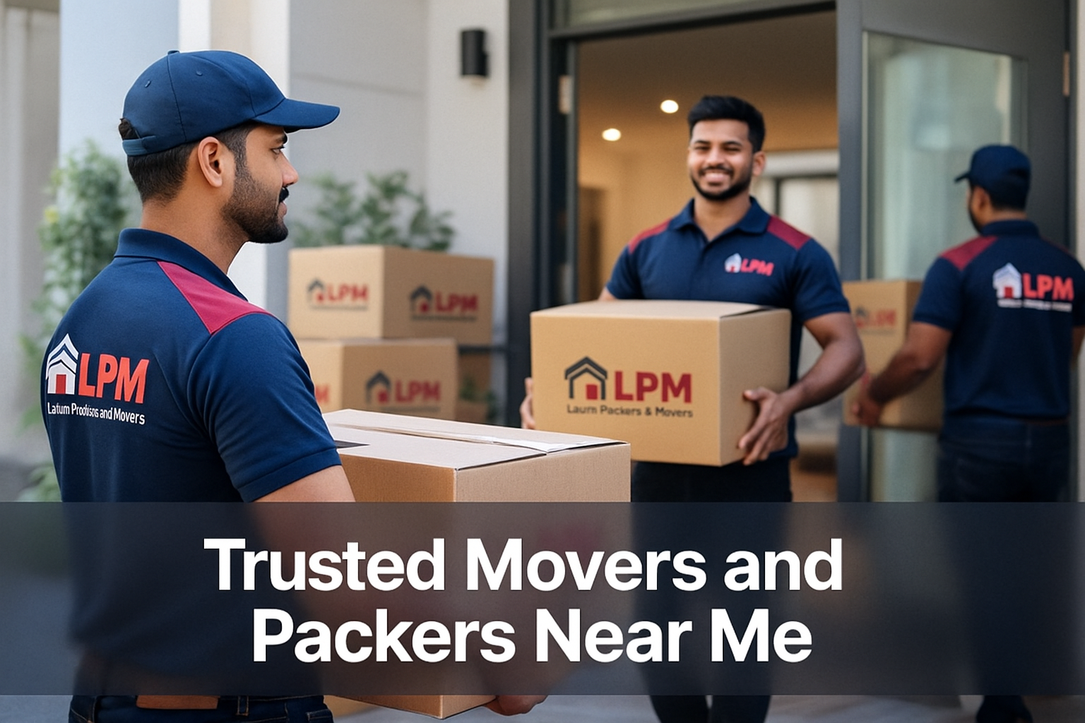 Trusted movers and packers near me – Laxmi Packers and Movers team handling boxes carefully
