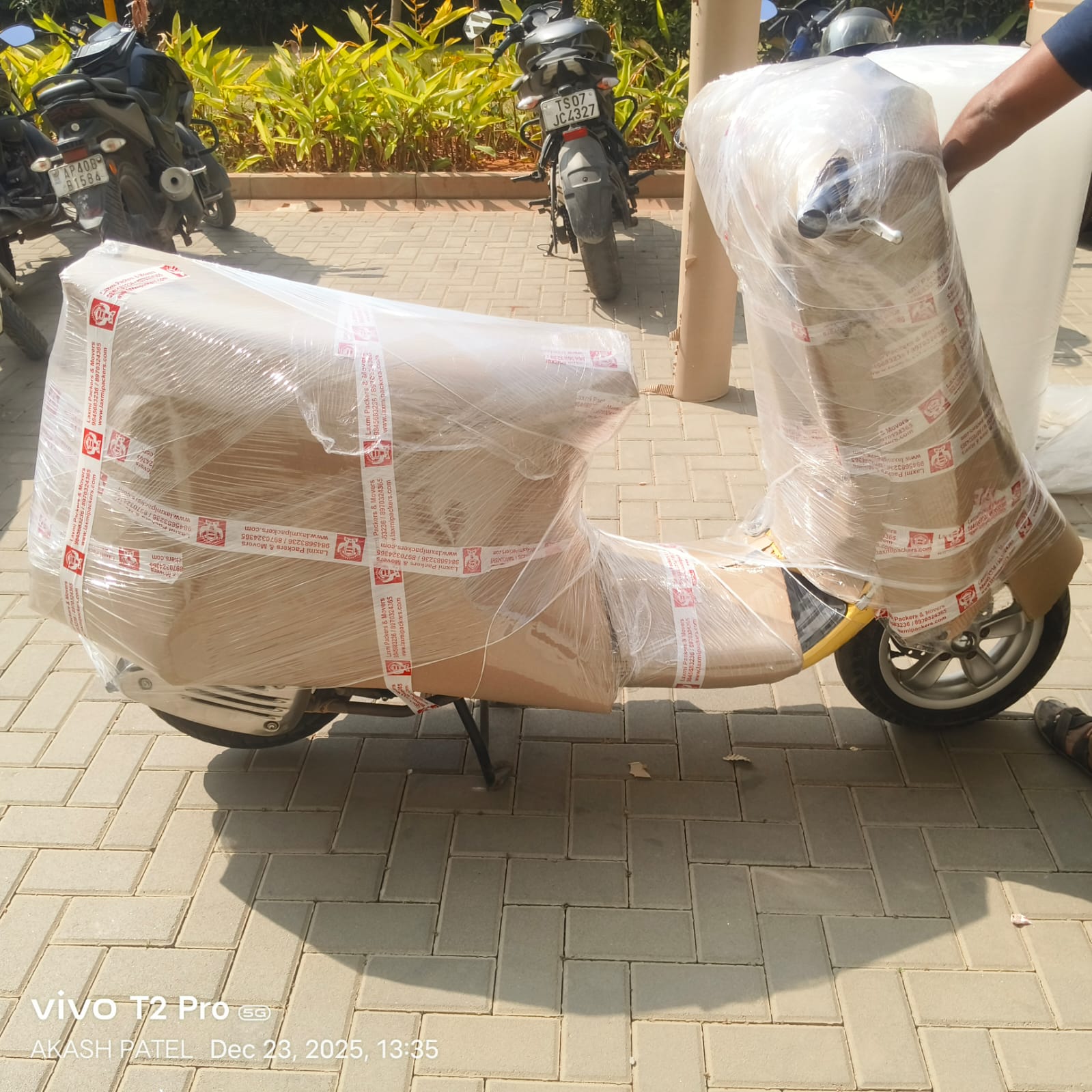 Scooter packing and shifting from Bangalore to Visakhapatnam