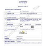 GST registration certificate of Laxmi Packers and Movers Bangalore