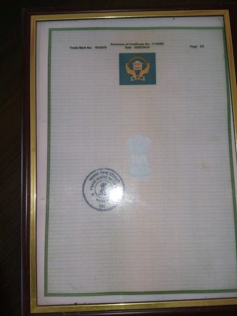 Laxmi Packers and Movers Logo Registration Certificate